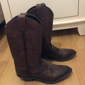 cowboy boots brown leather (real leather)